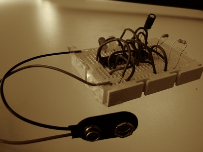First attempt at (not very) realistic flame effect using 4026 and 555 chips