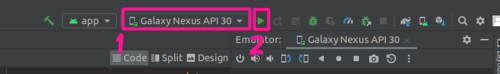 Start Android Studio emulator